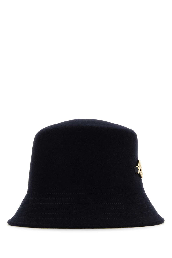 Valentino Garavani Women Midnight Blue Felt Bucket Hat