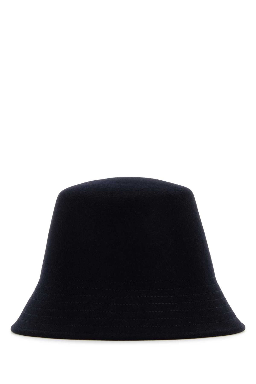 Black bucket hat on a white background