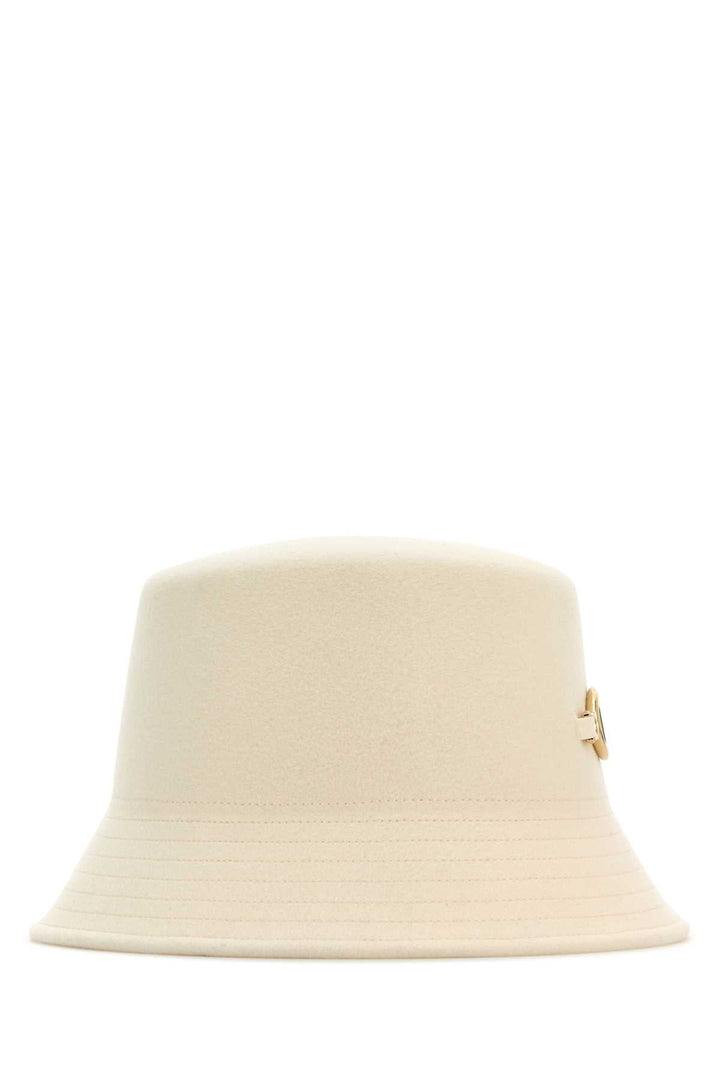Valentino Garavani Women Ivory Felt Bucket Hat