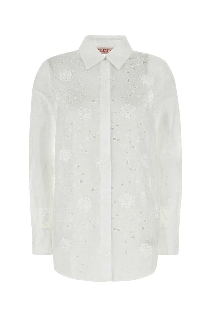 Valentino Garavani Women White Cotton Shirt