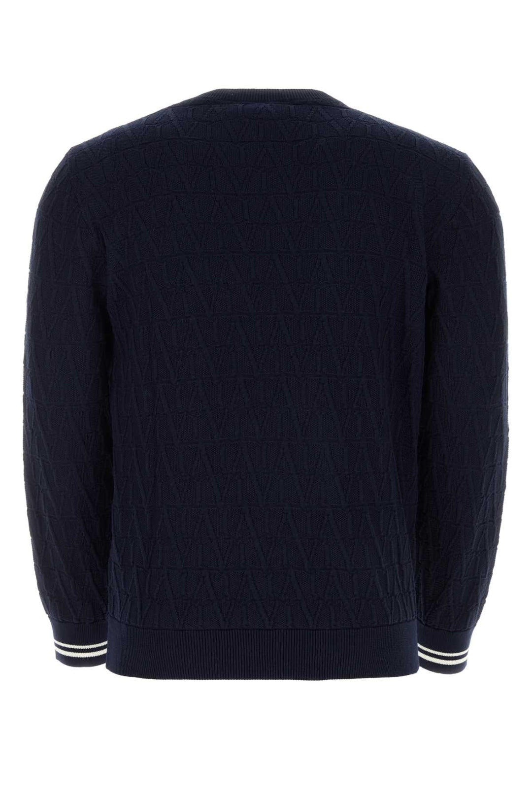 Valentino Garavani Men Dark Blue Cotton Sweater
