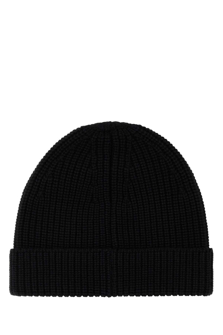 Valentino Garavani Men Black Wool Beanie Hat