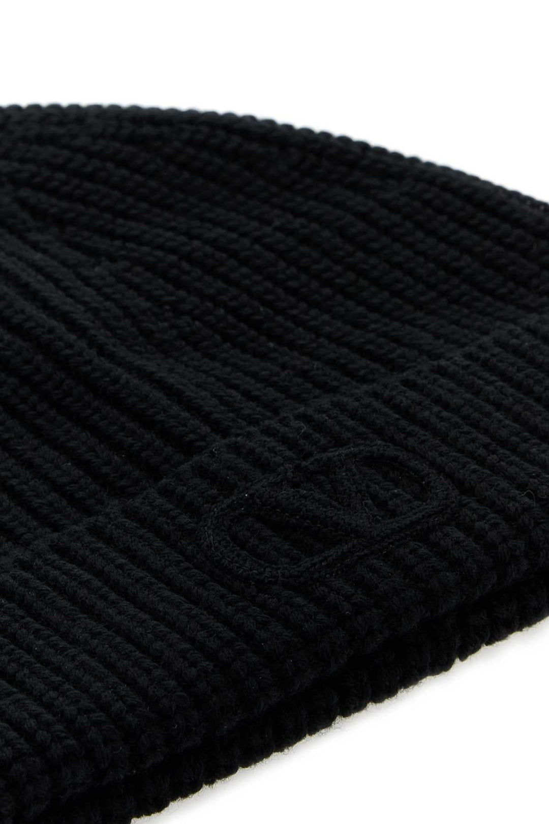 Valentino Garavani Men Black Wool Beanie Hat