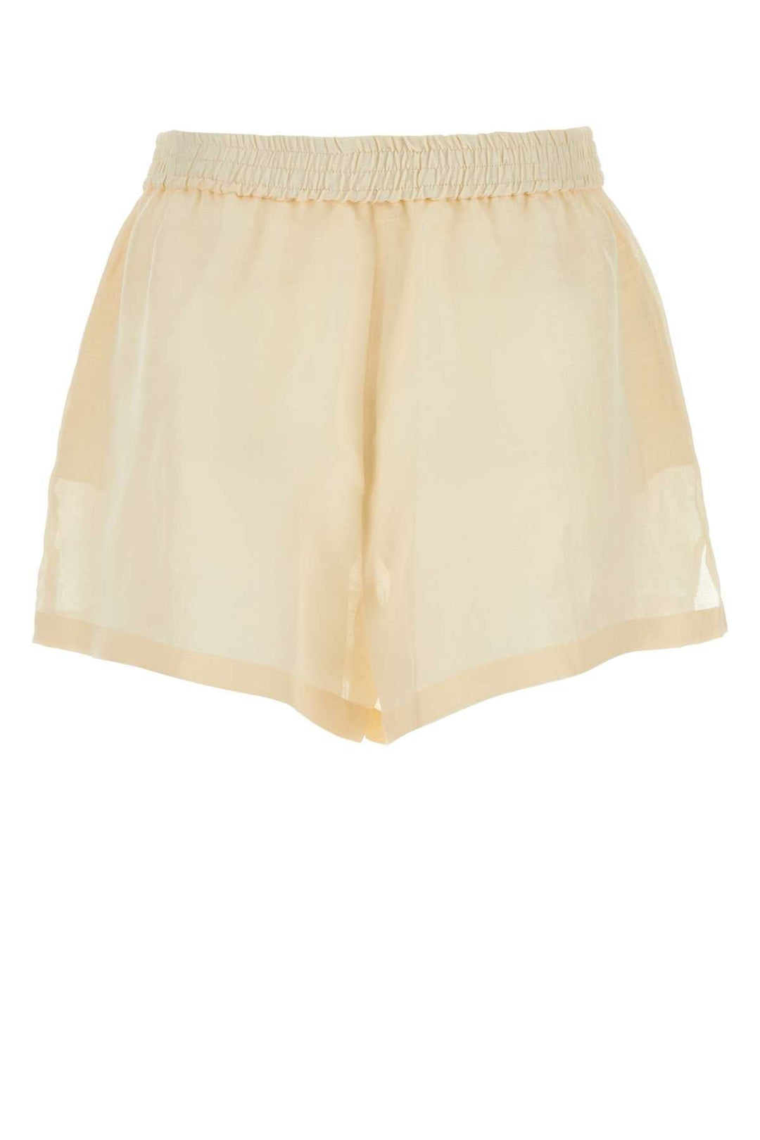 Givenchy Women Cream Silk Blend Shorts