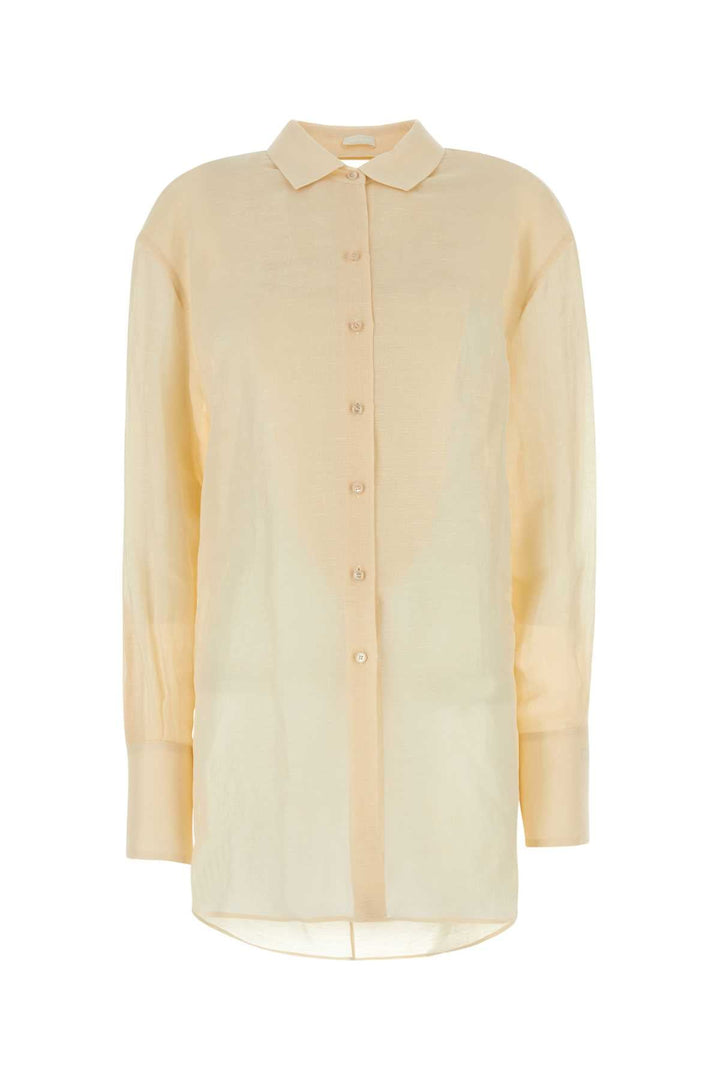 Givenchy Women Cream Silk Blend Oversize Shirt