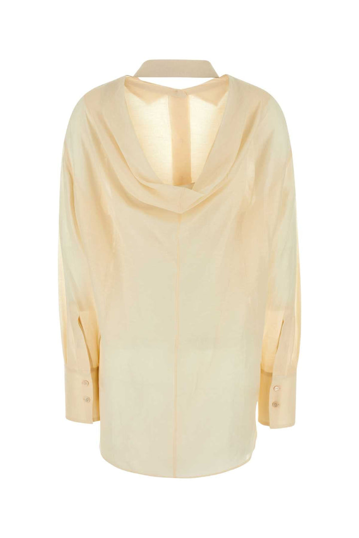 Givenchy Women Cream Silk Blend Oversize Shirt