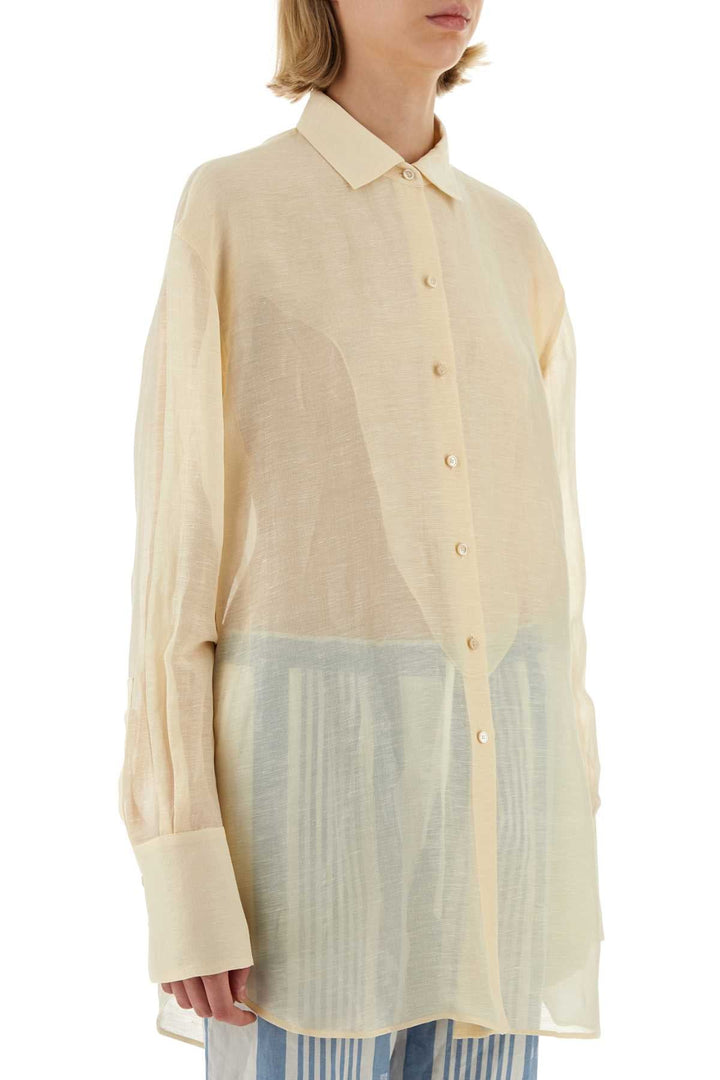 Givenchy Women Cream Silk Blend Oversize Shirt
