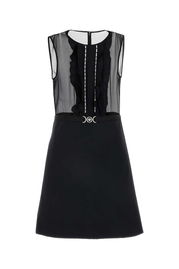 Versace Women Black Georgette Mini Dress