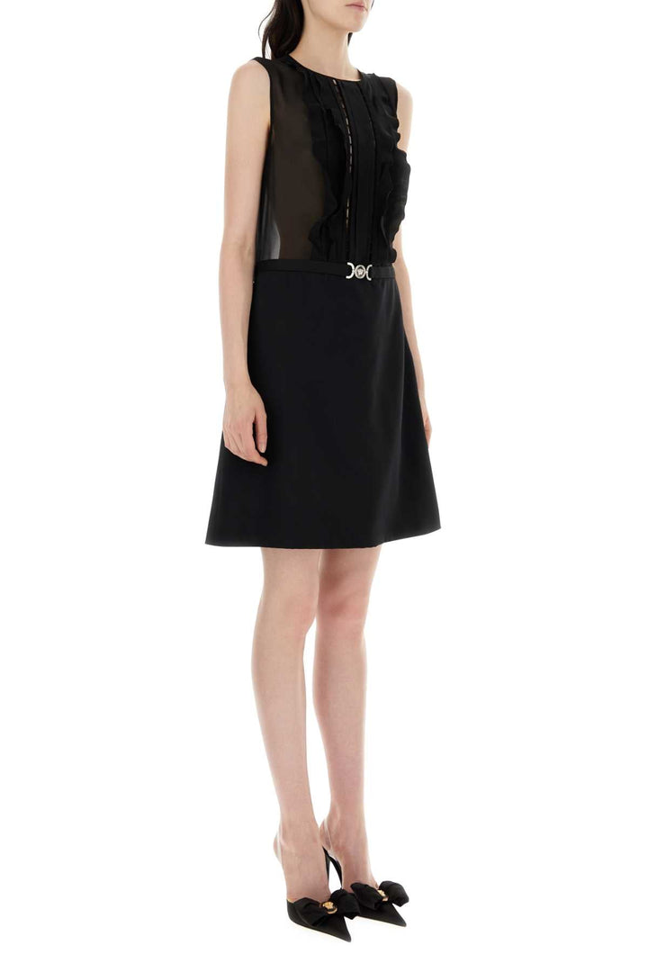 Versace Women Black Georgette Mini Dress