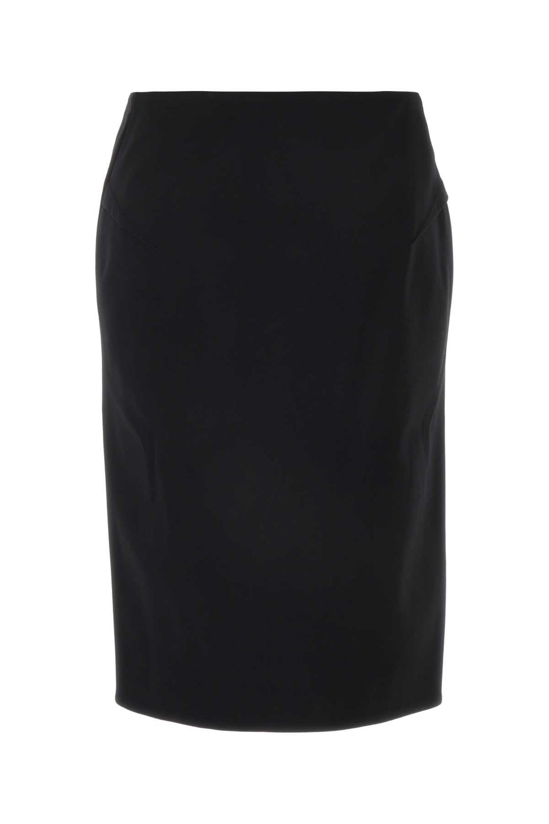 Versace Women Black Stretch Wool Skirt