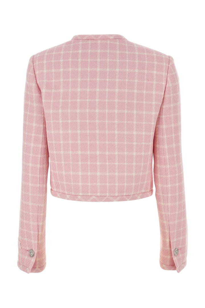 Versace Women Embroidered Tweed Blazer