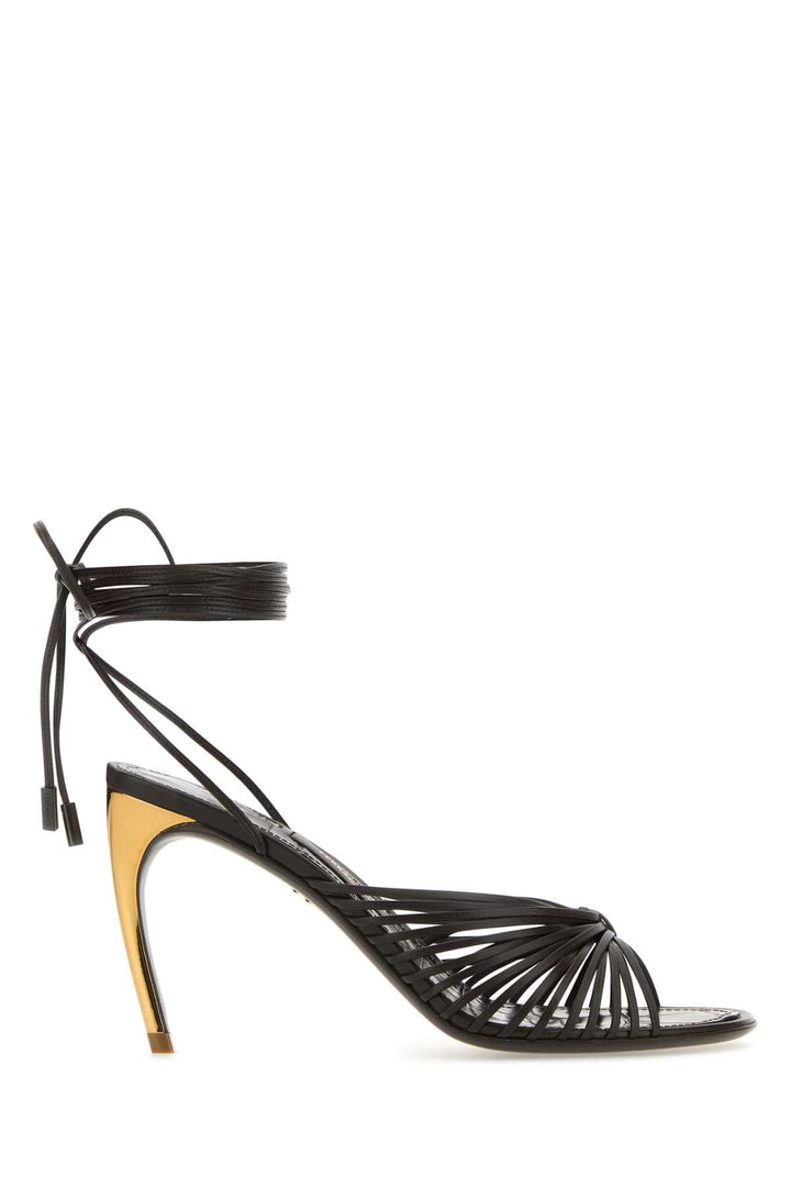 Salvatore Ferragamo Women Dark Brown Leather Atena Sandals