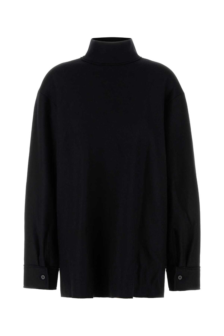 Jil Sander Women Black Wool Blend Blouse