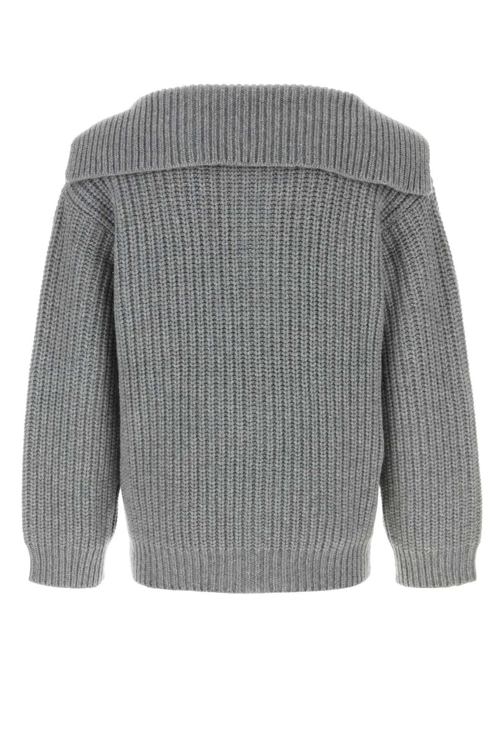Valentino Garavani Men Grey Cashmere Sweater