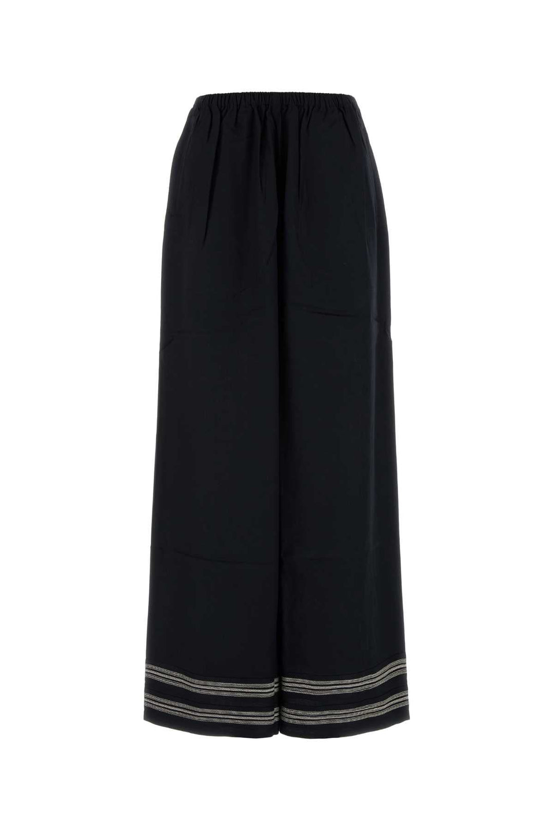 Bode Women Black Viscose Mathilde Wide-Leg