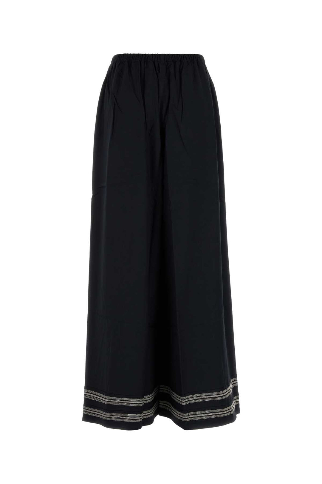 Bode Women Black Viscose Mathilde Wide-Leg
