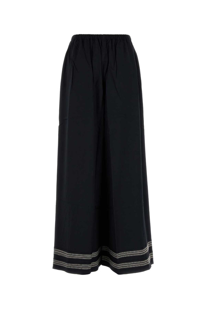 Bode Women Black Viscose Mathilde Wide-Leg