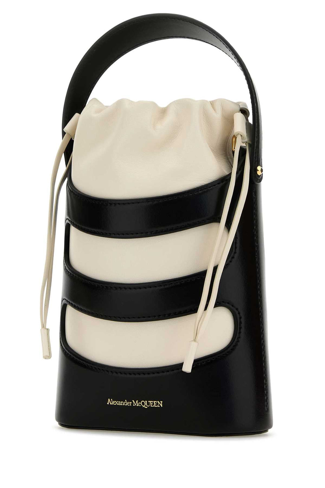 Alexander Mcqueen Women Two-Tone Leather Mini The Rise Bucket Bag