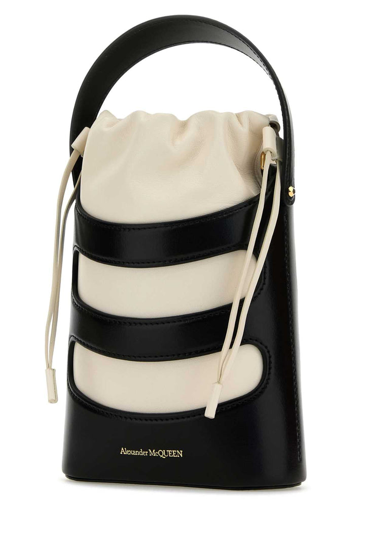 Alexander Mcqueen Women Two-Tone Leather Mini The Rise Bucket Bag