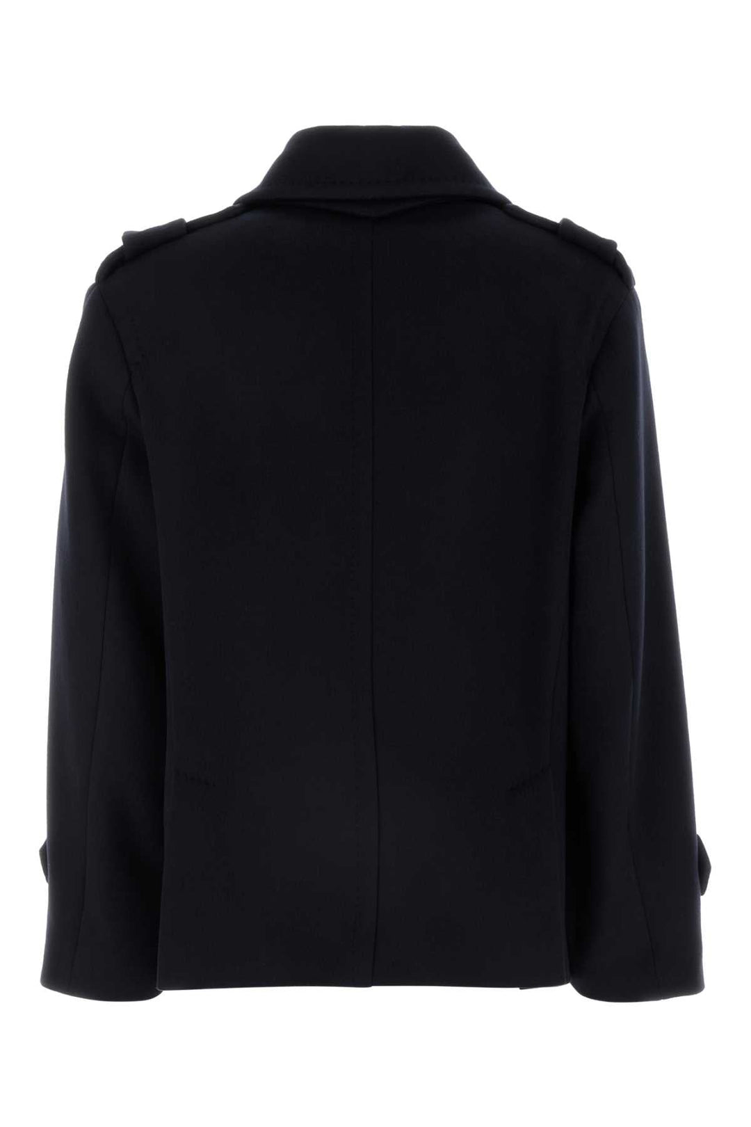 Max Mara Women Dark Blue Wool Blend Laveno Coat