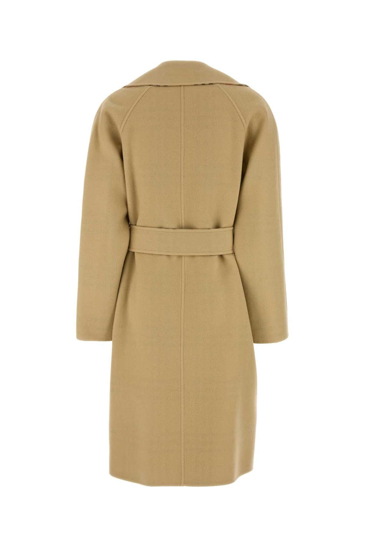Burberry Women Beige Wool Reversible Coat
