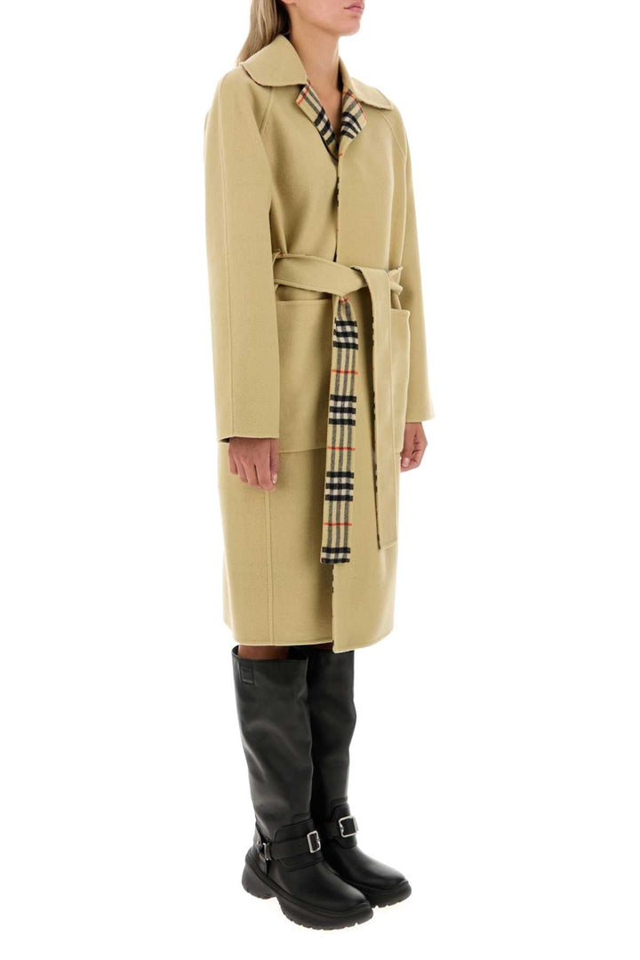 Burberry Women Beige Wool Reversible Coat