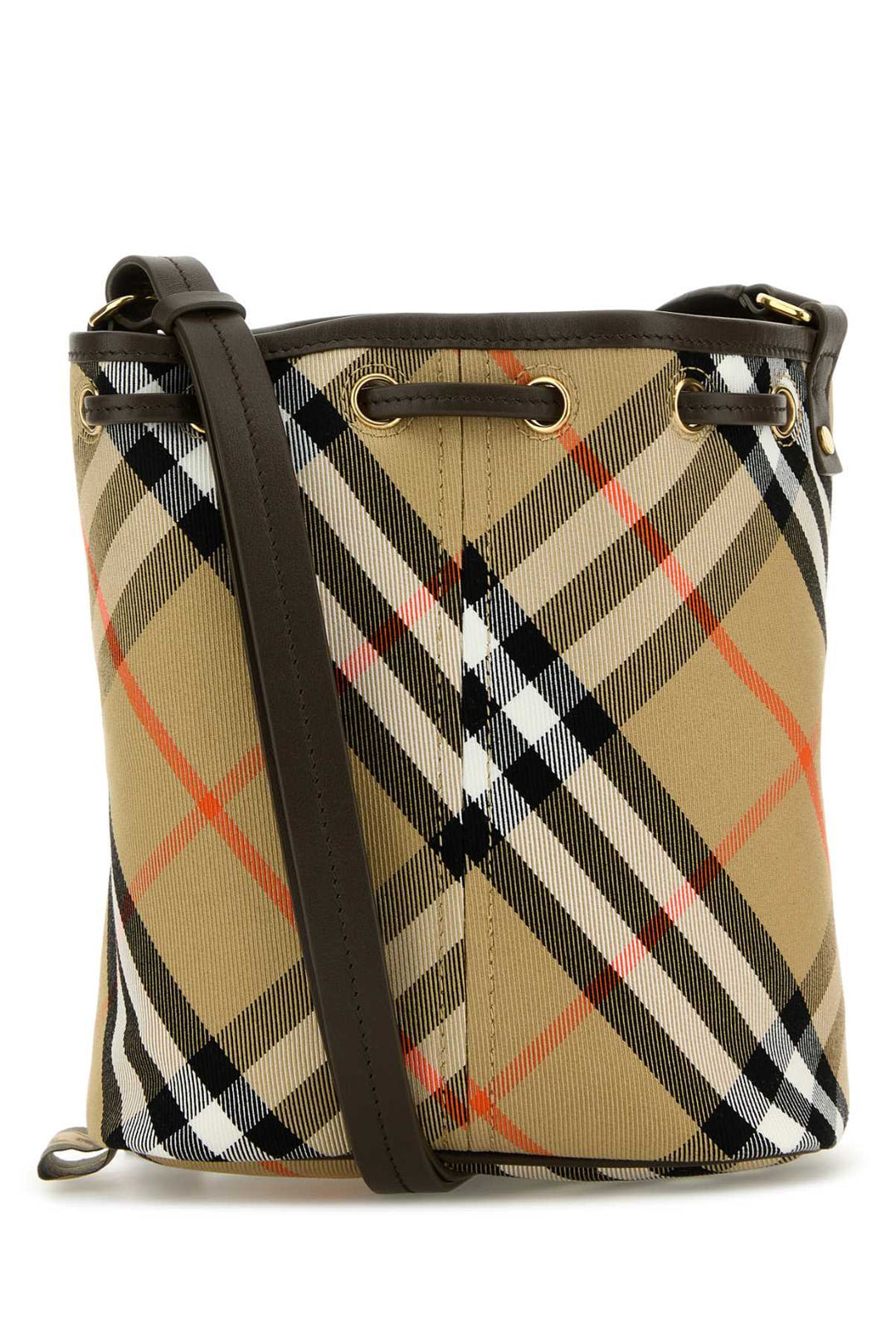 Burberry Women Embroidered Canvas Bucket Bag