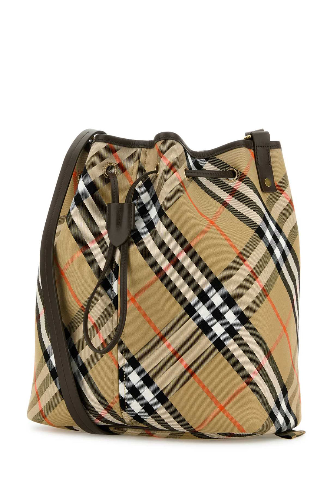 Burberry Women Embroidered Canvas Bucket Bag