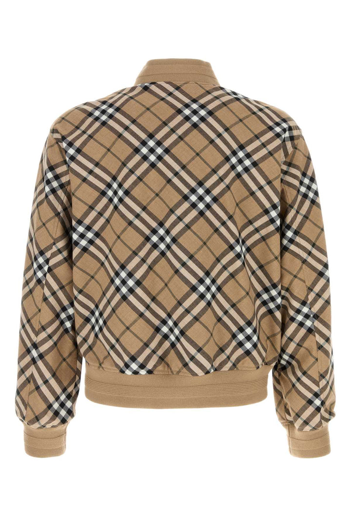 Burberry Men Embroidered Polyester Blend Bomber Jacket