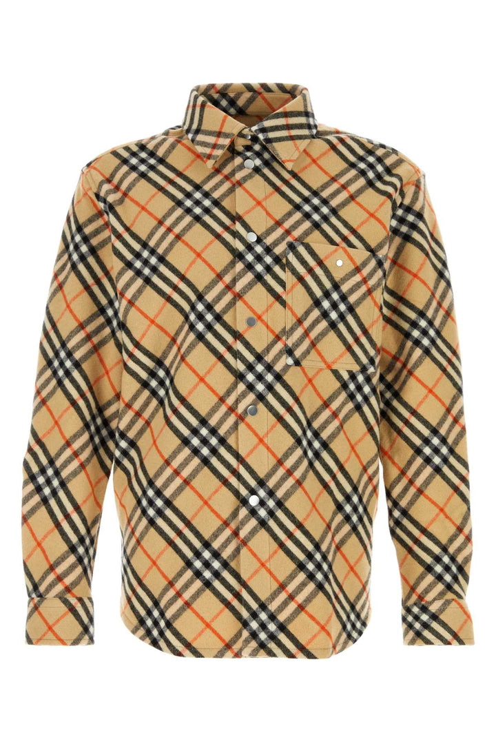 Burberry Men Embroidered Flannel Shirt