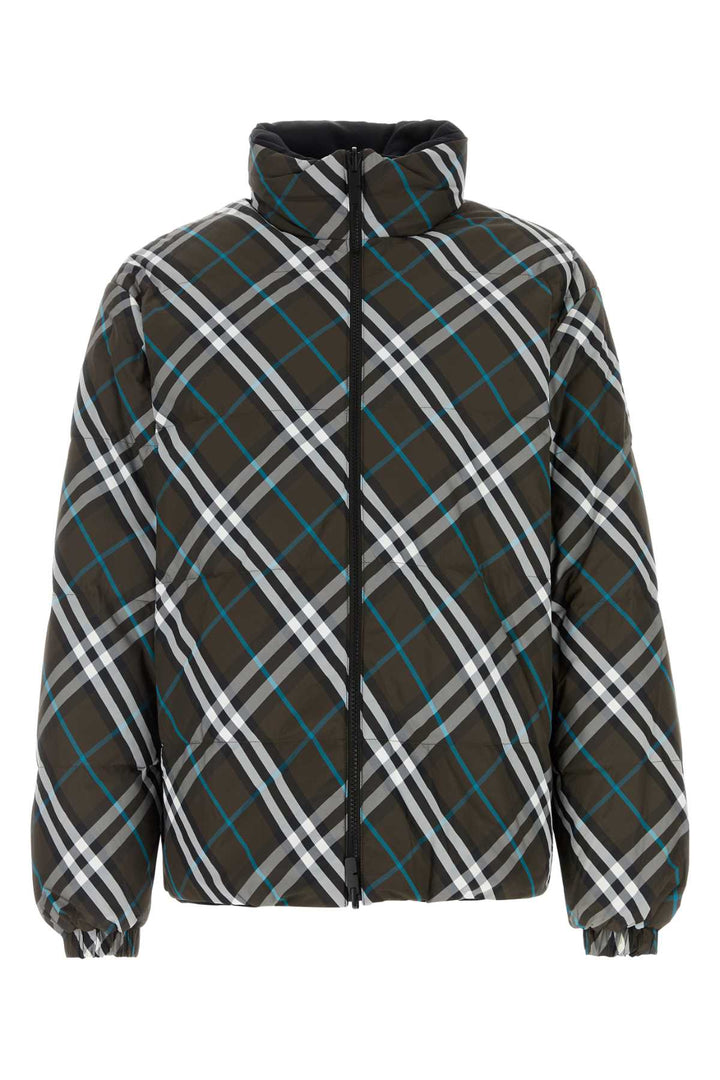 Burberry Men Printed Nylon Reversible Down Jacket