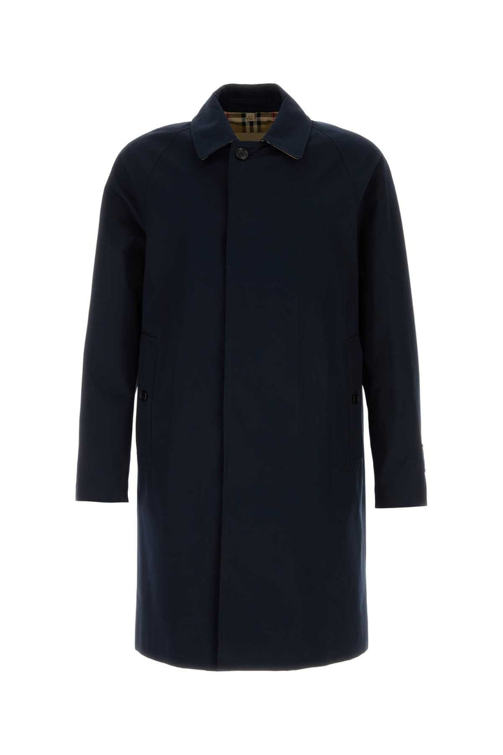 Burberry Men Midnight Blue Gabardine Heritage Camden Overcoat