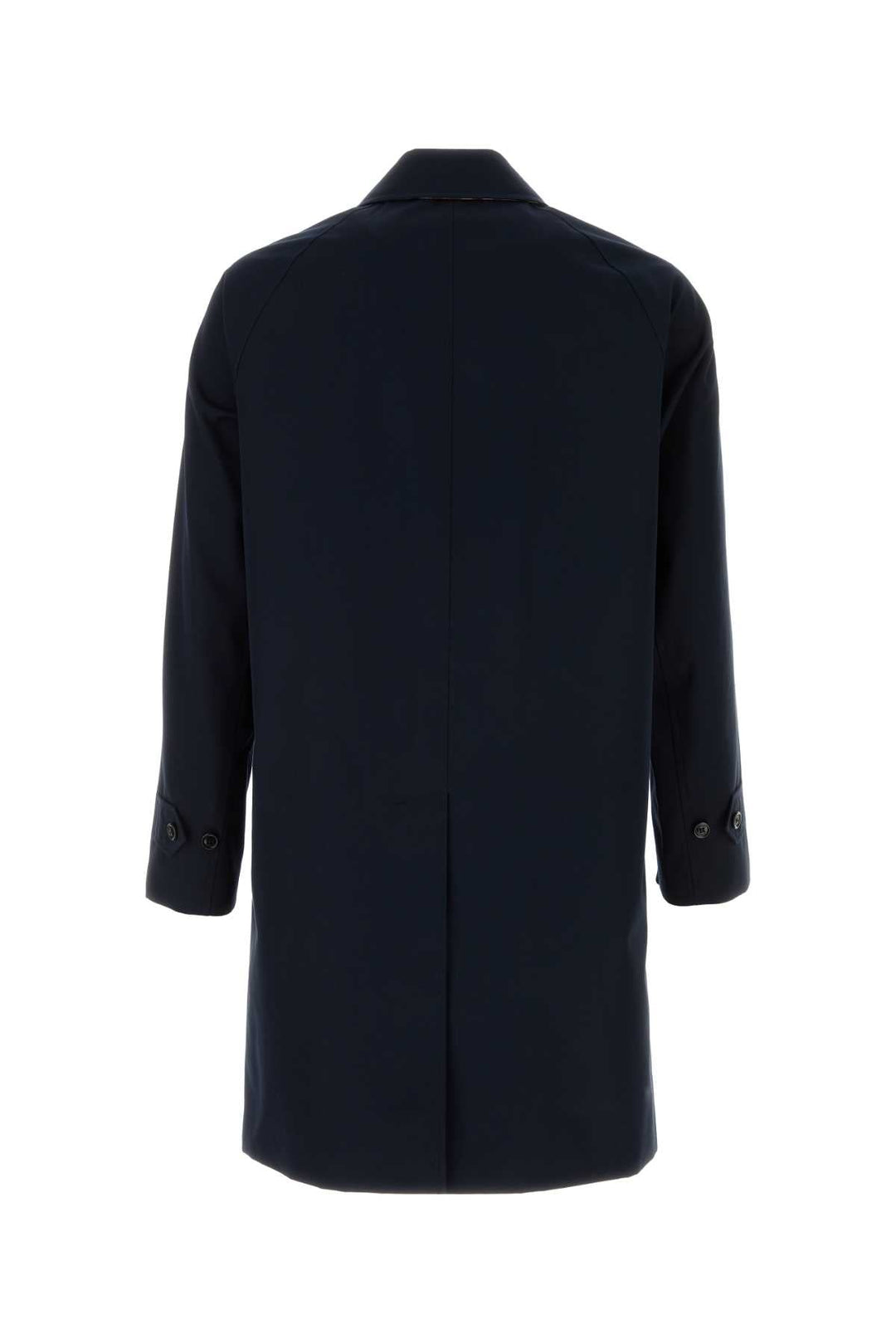 Burberry Men Midnight Blue Gabardine Heritage Camden Overcoat