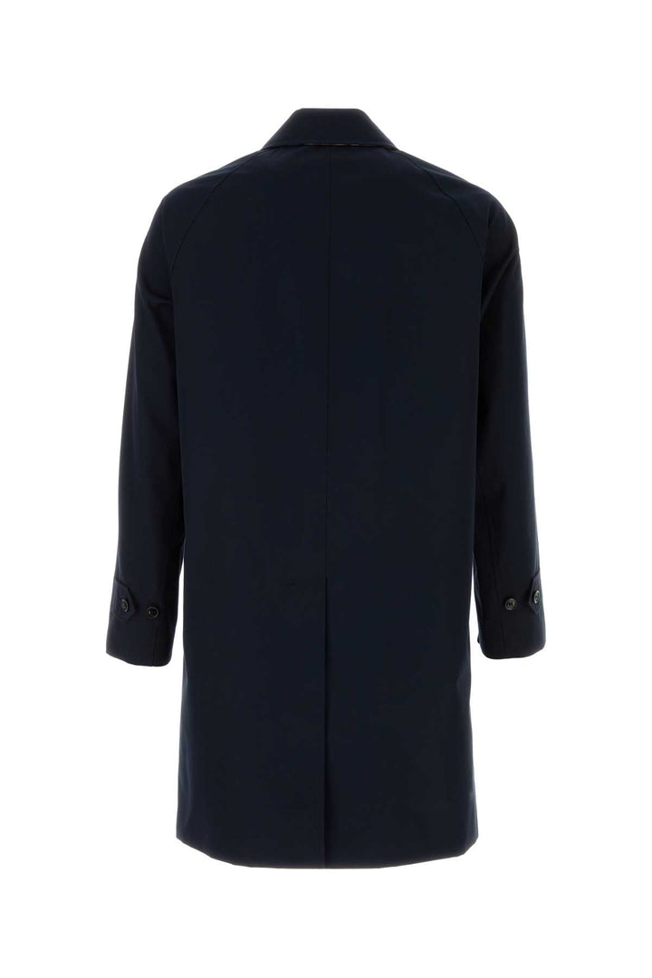 Burberry Men Midnight Blue Gabardine Heritage Camden Overcoat