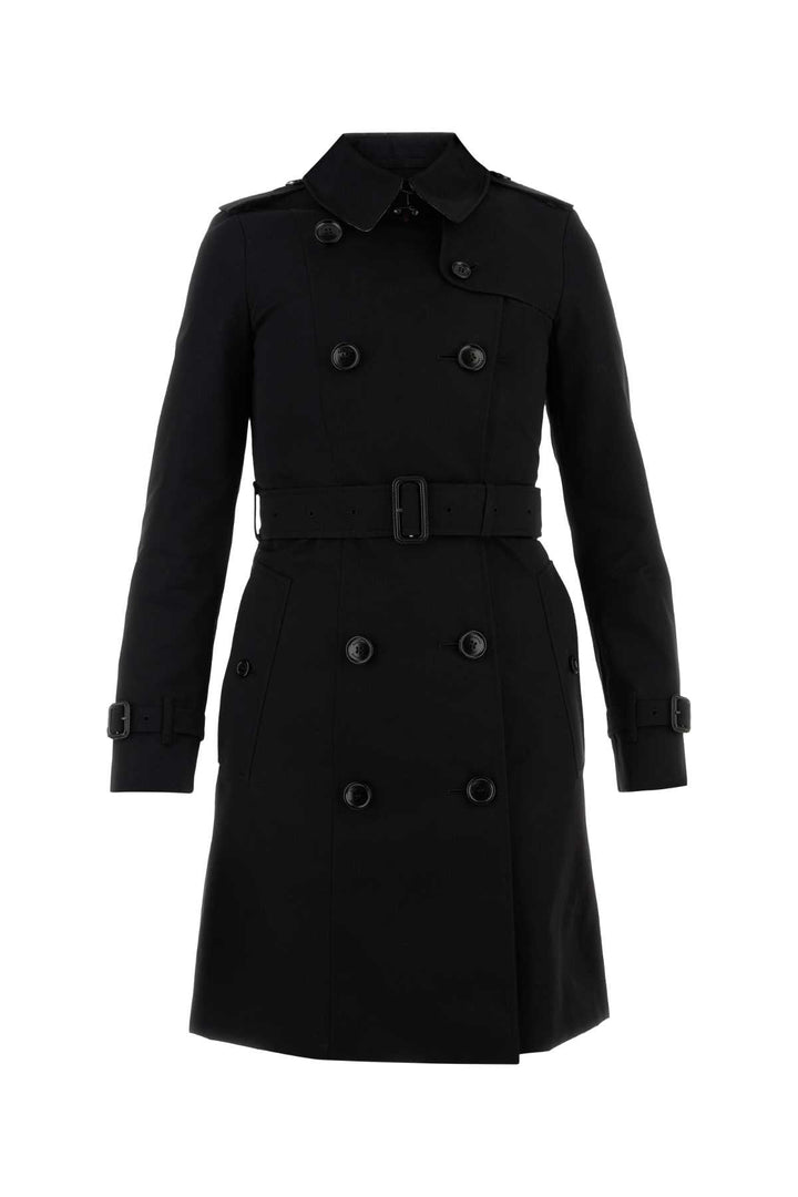 Burberry Women Black Cotton Trench Coat