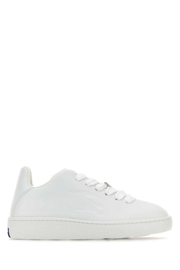 Burberry Women White Leather Sneakers
