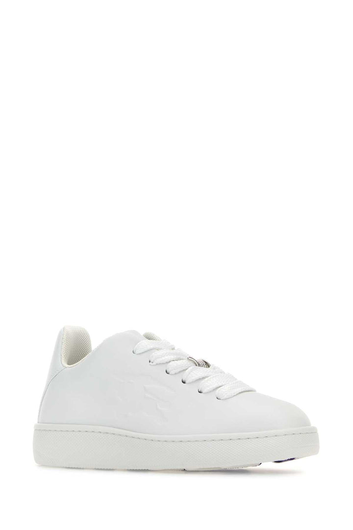 Burberry Women White Leather Sneakers