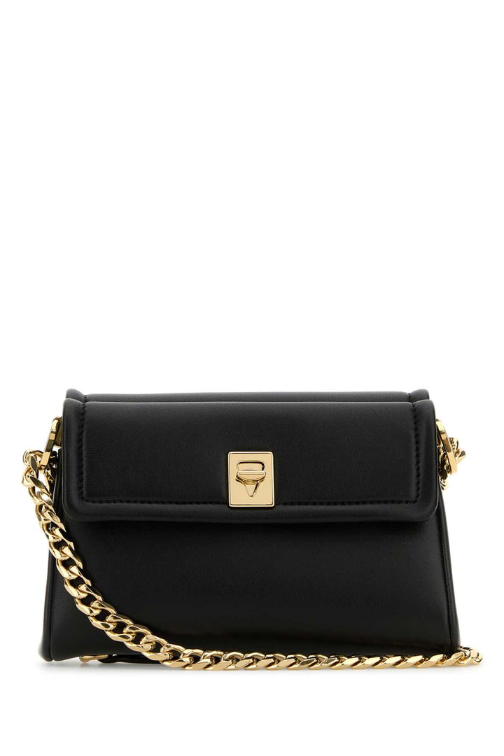 Valentino Garavani Women Black Leather Vlogo Shoulder Bag