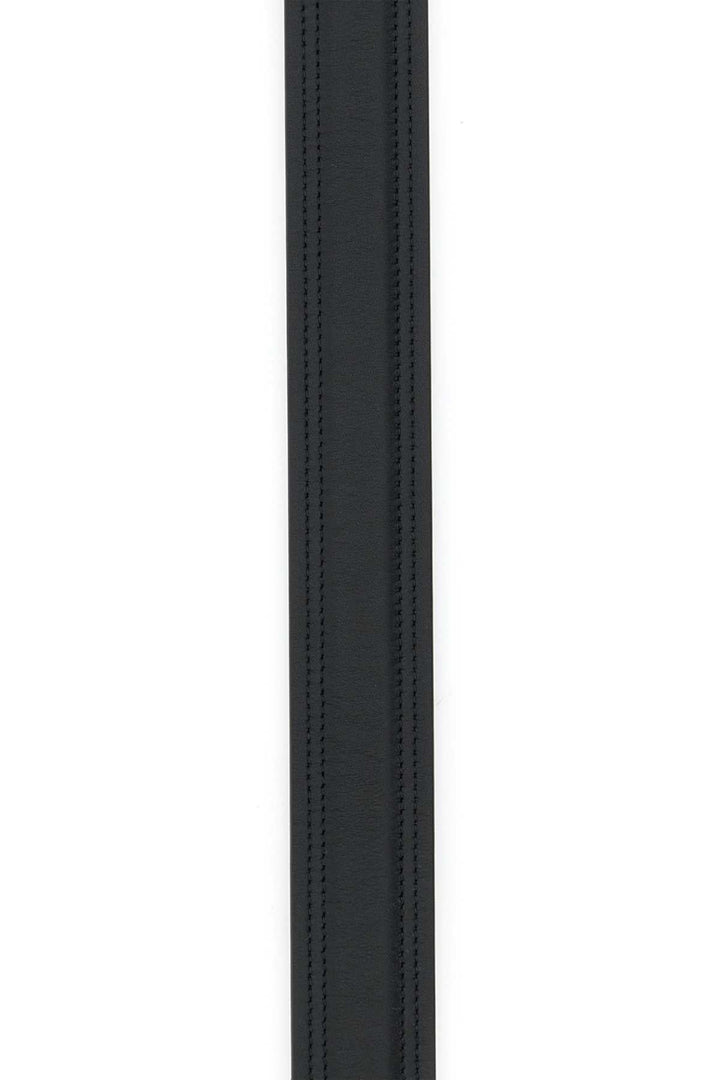 Valentino Garavani Women Black Leather Vlogo The Bold Edition Belt