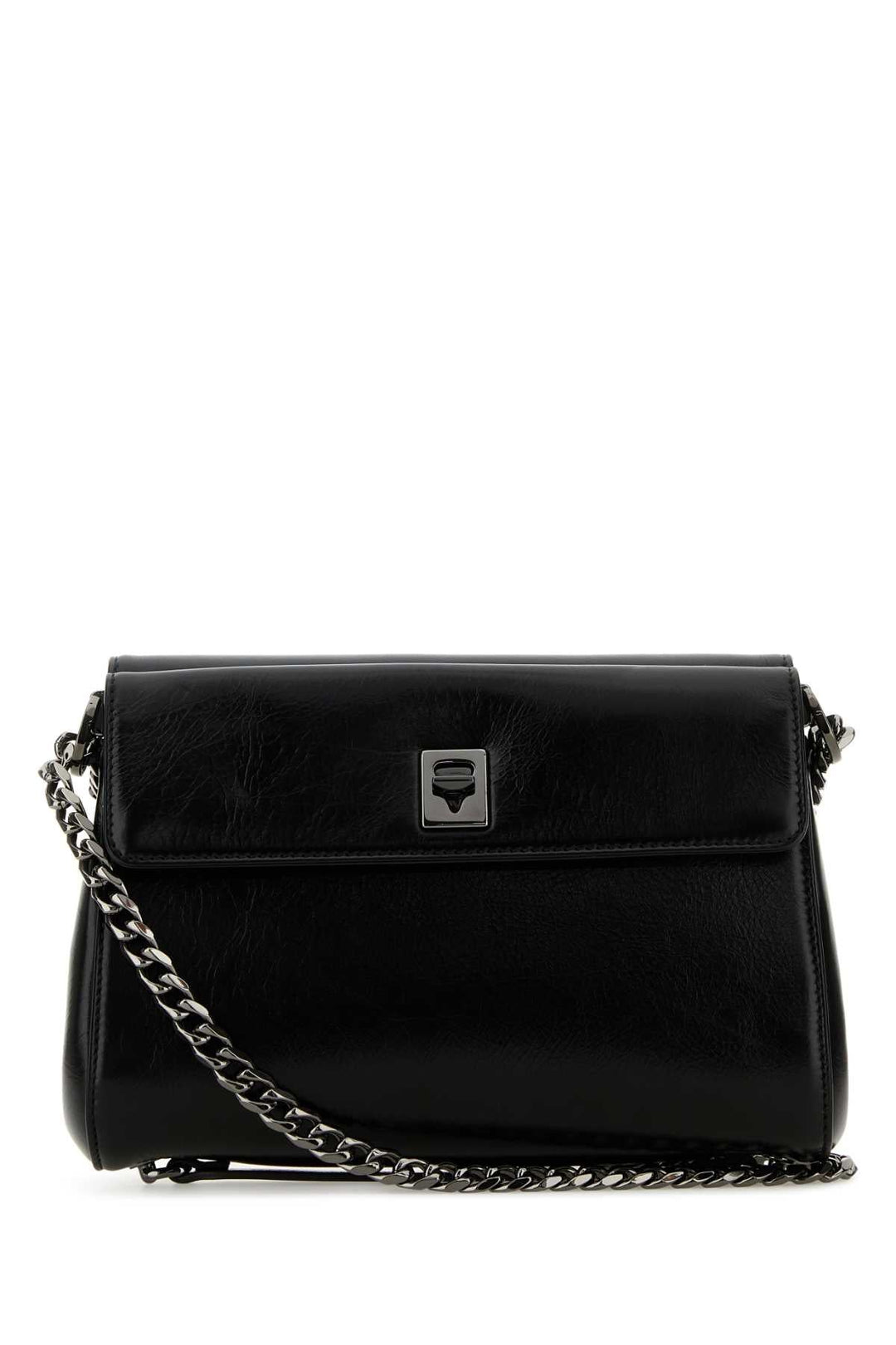 Valentino Garavani Women Black Leather Vlogo Shoulder
