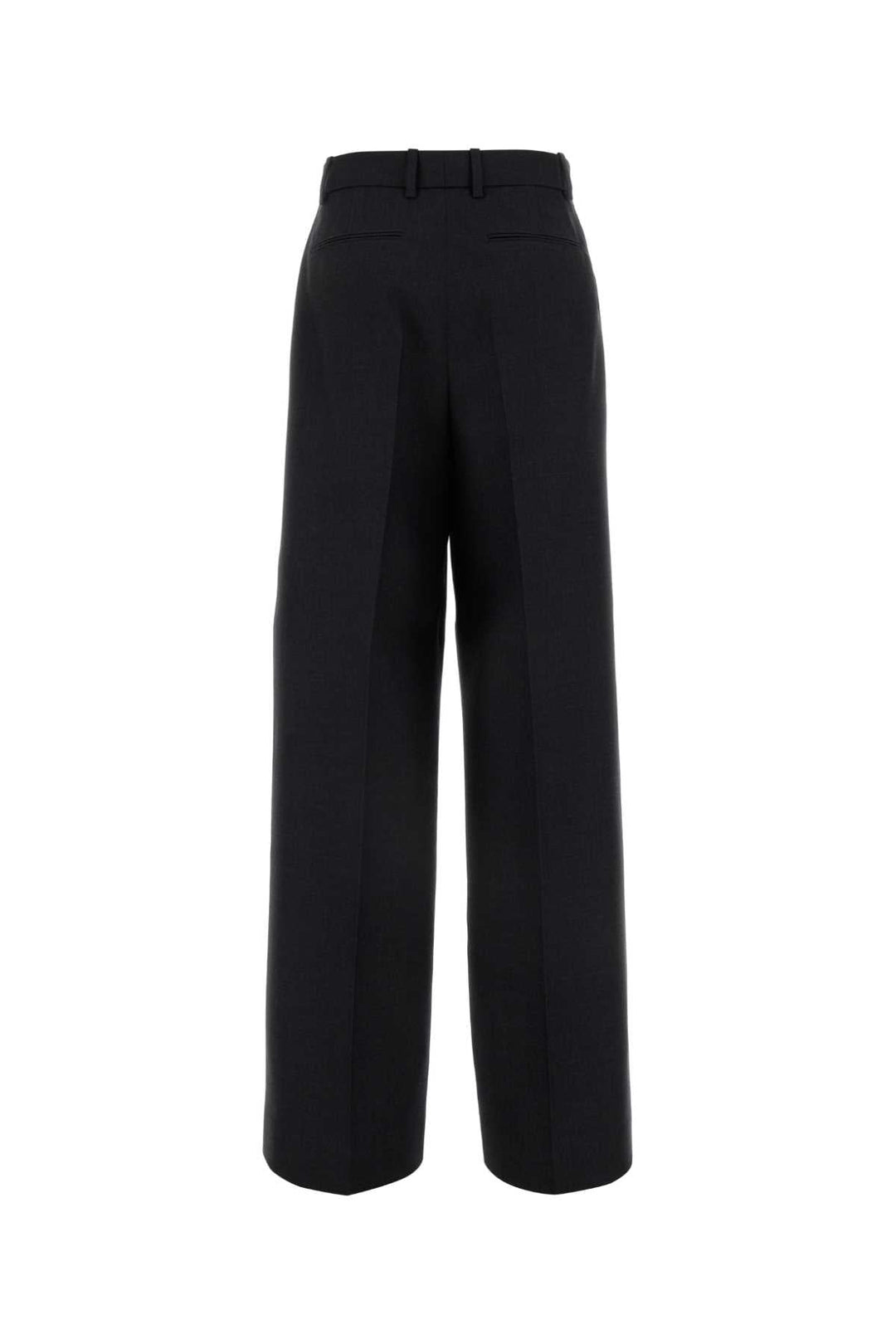 Gucci Women Slate Wool Wide-Leg Pant
