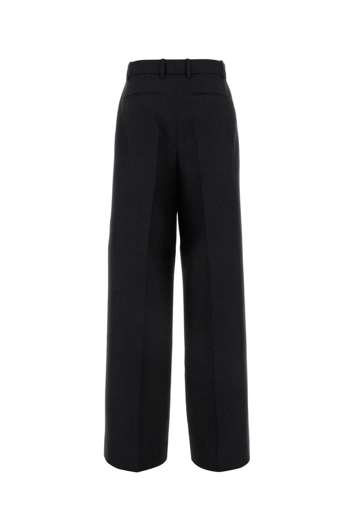 Gucci Women Slate Wool Wide-Leg Pant