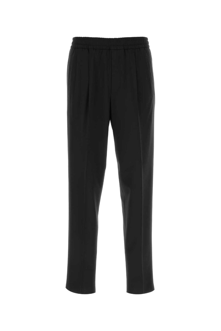 Zegna Men Black Stretch Polyester Blend Joggers