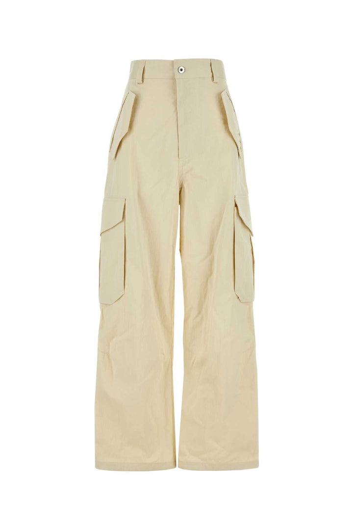 Bottega Veneta Women Sand Cotton Blend Cargo Pant