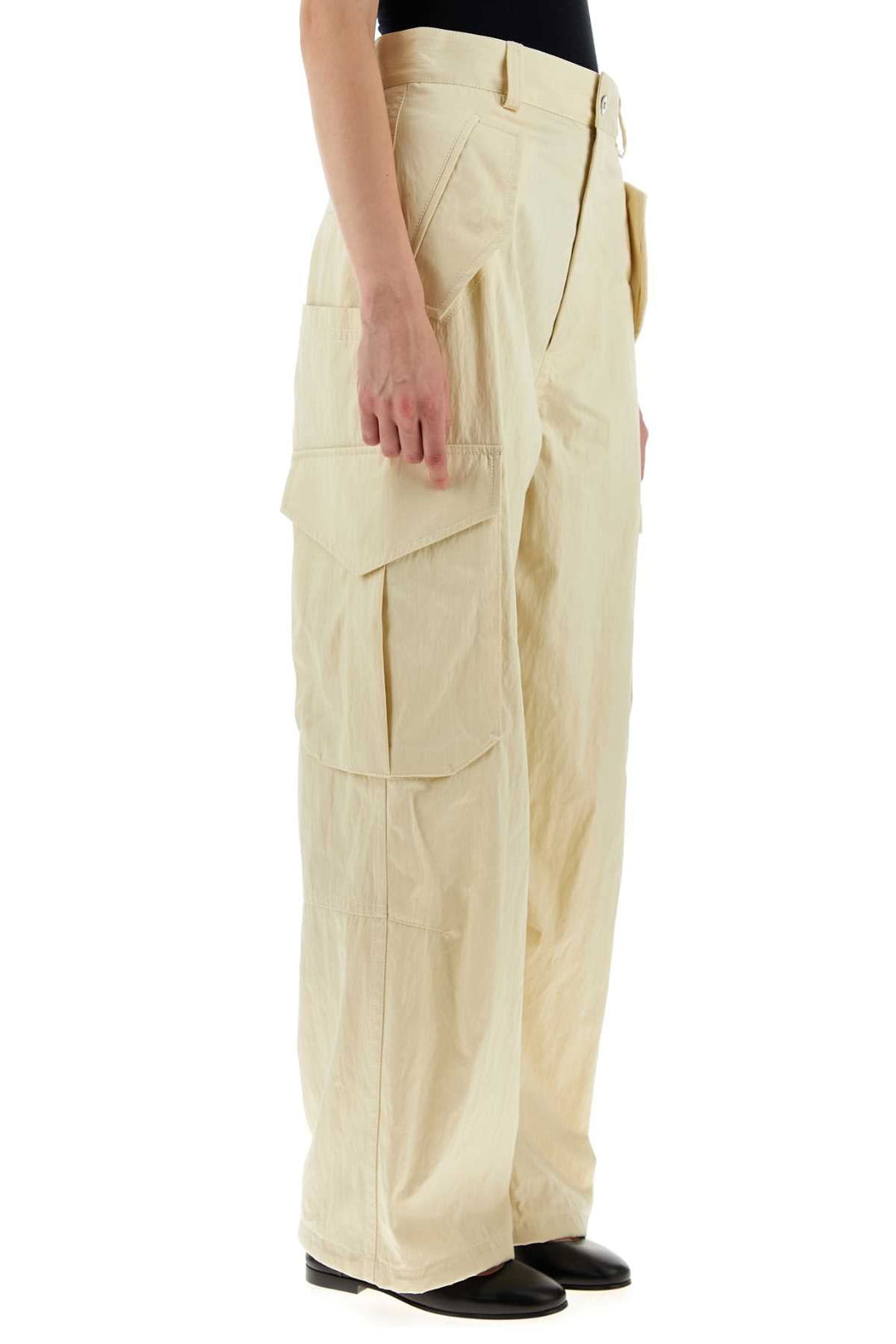 Bottega Veneta Women Sand Cotton Blend Cargo Pant