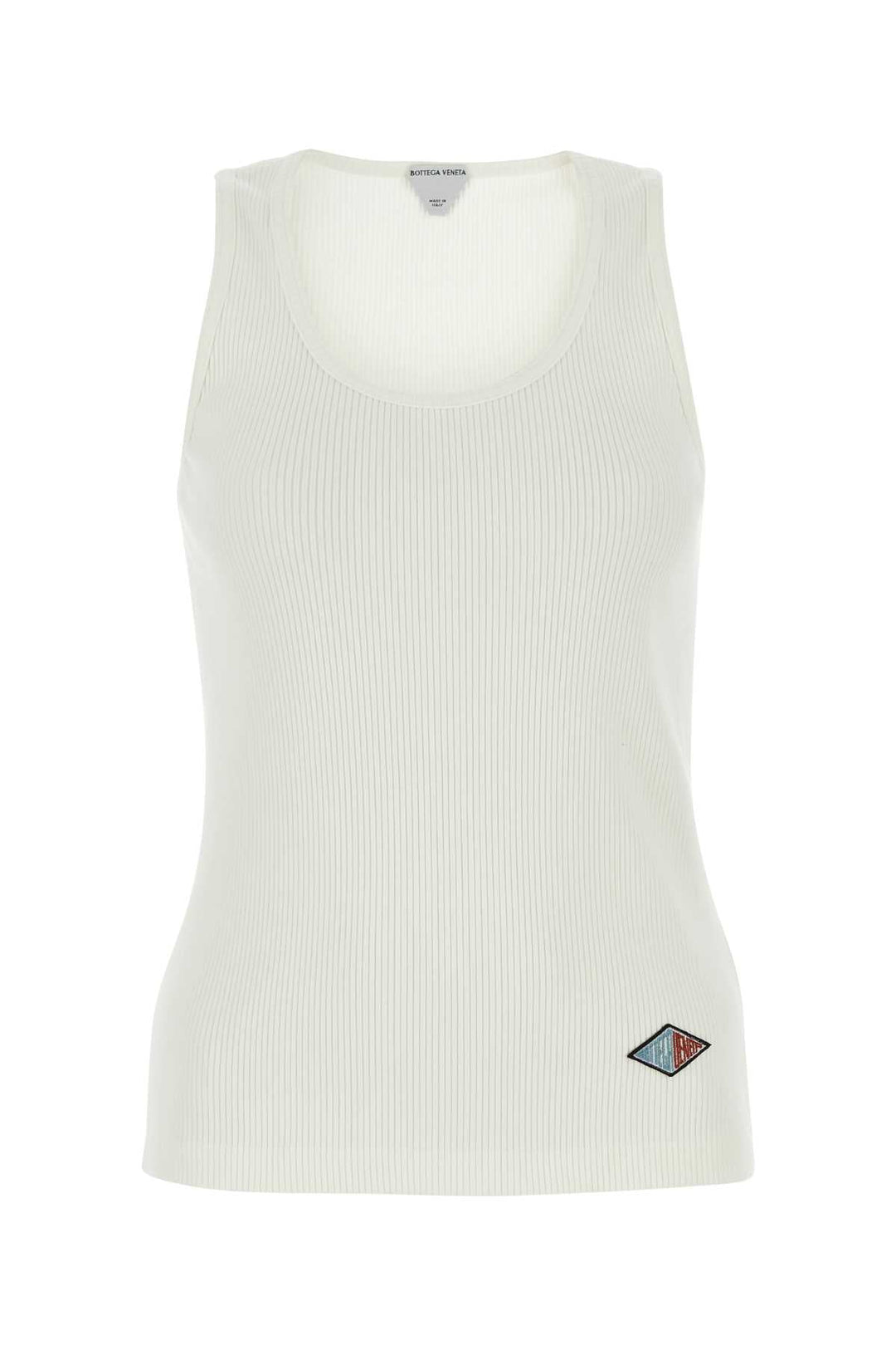 Bottega Veneta Women White Stretch Cotton Tank Top