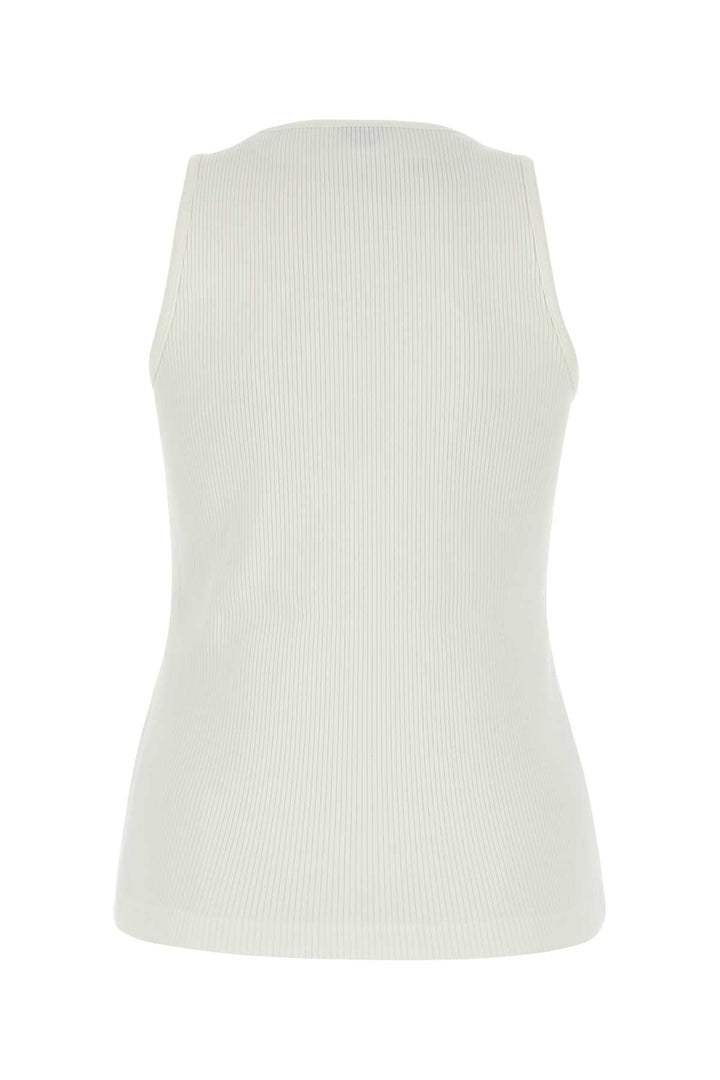 Bottega Veneta Women White Stretch Cotton Tank Top