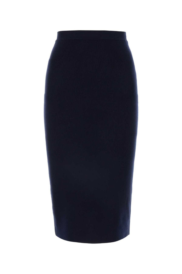Bottega Veneta Women Midnight Blue Cashmere Blend Skirt