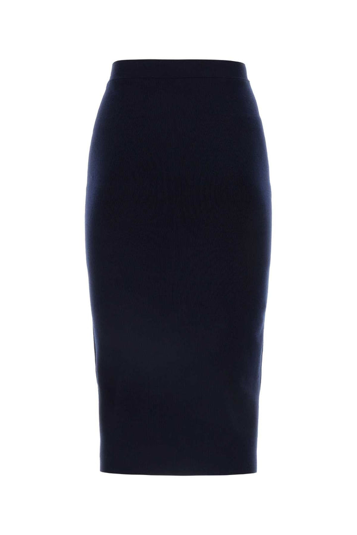 Bottega Veneta Women Midnight Blue Cashmere Blend Skirt