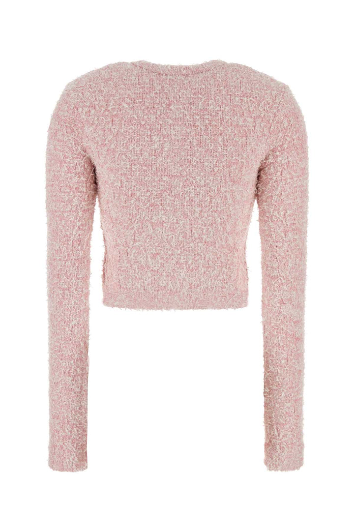 Balenciaga Women Pink Tweed Cardigan